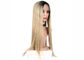 Perruques colorées de cheveux de fibre synthétique, perruques mélangées blondes de couleur de noir de densité de 130% fournisseur