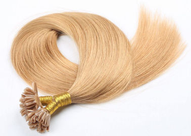 Chine Pleine cuticle de l'ongle U d'astuce de Remy de prolongements pré collés durables de cheveux alignée fournisseur