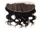 Oreille frontale de fermeture de dentelle brésilienne naturelle de Remy à l'oreille bouclé libertin d'Afro de 18 pouces fournisseur
